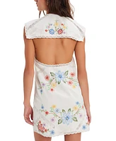 Free People Women's Willow Embroidered Cotton Mini Dress