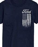 Airwaves Men's Ford Logo Flag American Short Sleeve T-Shirt