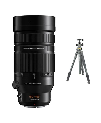 Panasonic Leica Dg Vario-Elmarit 100-400mm f/4.0-6.3 Ii Asph Lens with Alta Pro 2+ 264AB 4-Section Aluminum Tripod