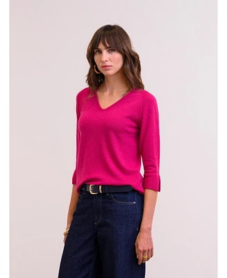Celtic & Co. Women's Fine Knit Merino V-Neck Sweater