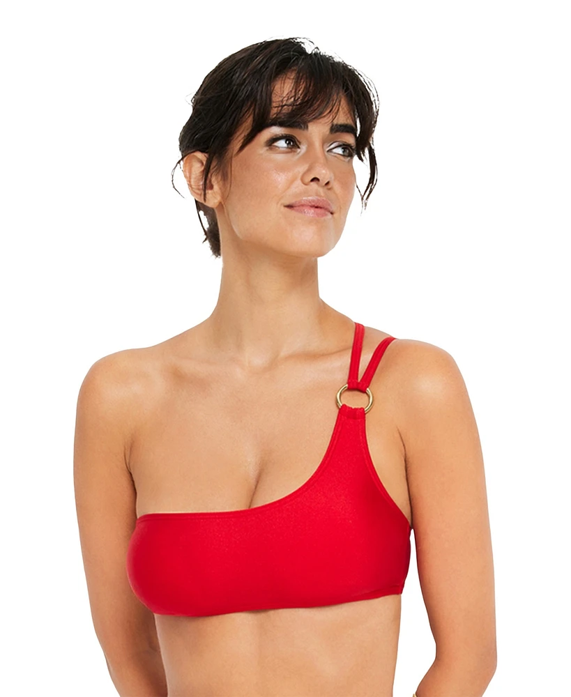 Lscn by Lascana Women's One Shoulder Bandeau Bikini Swimsuit Top