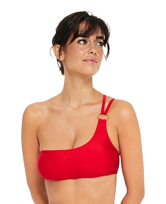 Lscn by Lascana Women's One Shoulder Bandeau Bikini Swimsuit Top