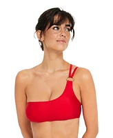 Lscn by Lascana Women's One Shoulder Bandeau Bikini Swimsuit Top