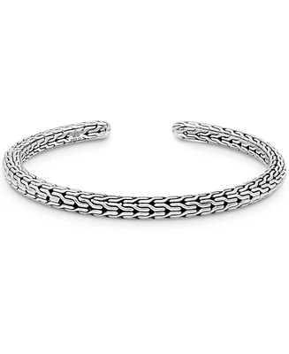 Devata Bali Dragon Bone Cuff Bracelet in Sterling Silver, Medium