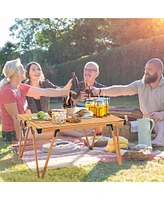 Folding Camping Table Picnic with Storage Bag and Waterproof Desktop