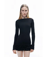 Nocturne Women's Frill Detailed Jersey Mini Dress