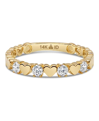 Devata Sweet Heart Ring in 14K Gold, Size 7, approx. 1.9 grams.