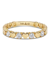 Devata Sweet Heart Ring in 14K Gold, Size 7, approx. 1.9 grams.