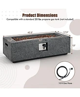 50000 Btu Fire Pit Table Set with Stainless Steel Burner