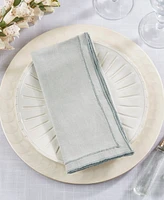 Saro Lifestyle Stonewashed Overlock Linen Edge Napkins, 20" x