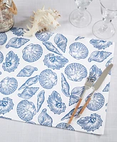 Saro Lifestyle Seaside Sea Shells Cotton Placemats, 14" x 20"