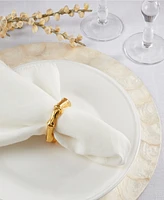 Saro Lifestyle Sleek Aluminum Napkin Rings, Set of 4