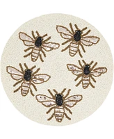 Saro Lifestyle Garden Buzz Beaded Placemats, 15" Round