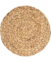 Saro Lifestyle Handwoven Water Hyacinth Placemats, 15" Round