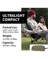 Naturehike Ultralight Camping Chair, Portable Backpacking Chair with Storage Bag & Anti-Sinking Feet, Compact Collapsible Camp