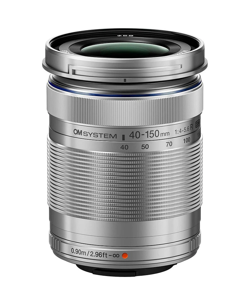 Om System M.Zuiko Digital Ed 40-150mm f/4-5.6 R Lens for Micro Four Thirds, Silver