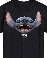Airwaves Men's Lilo and Stitch Live Action Face Short Sleeve T-Shirt