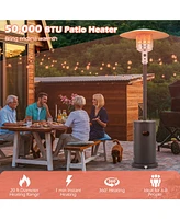 50000 Btu Propane Patio Heater with Round Table Design