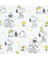 Peanuts Snoopy and Woodstock Convertible Canvas Tote Bag Purse With Backpack Straps And Adjustable Shoulder Strap