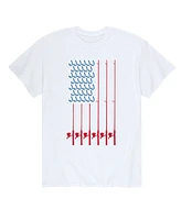 Airwaves Men's American Flag Fishing Poles Short Sleeve T-Shirt