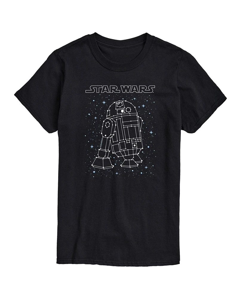 Airwaves Men's Star Wars Droid Galaxy Stars Short Sleeve T-Shirt