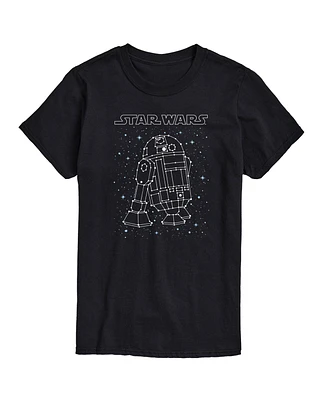 Airwaves Men's Star Wars Droid Galaxy Stars Short Sleeve T-Shirt