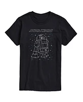 Airwaves Men's Star Wars Droid Galaxy Stars Short Sleeve T-Shirt