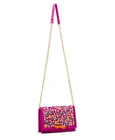 Betsey Johnson Confetti Floral Sparkler Small Crossbody Bag