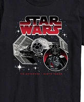 Airwaves Men's Star Wars Darth Vadar Ship Short Sleeve T-Shirt