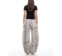Lioness Women's Leopard-Print Horseshoe Jeans