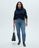 Mango Women's New Mom Comfort High-Rise Jeans