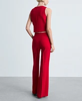 Mango Women's Wide Leg Suit Pants