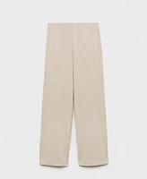 Mango Women's Fine-Knit Wide Leg Pants