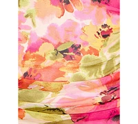 City Studios Juniors' Printed Cowl-Neck Sleeveless Bodycon Dress