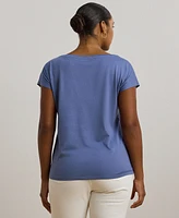 Lauren Ralph Plus Cotton-Blend Jersey Graphic Tee