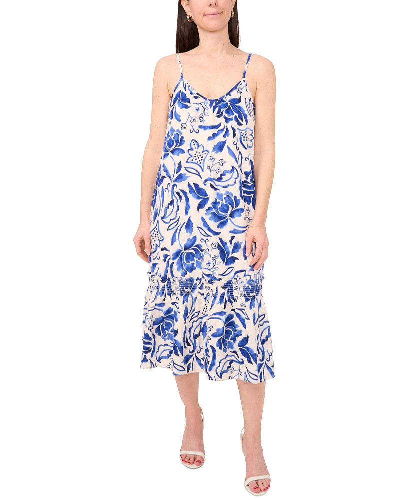 Sam & Jess Petite Printed V-Neck Sleeveless Dress