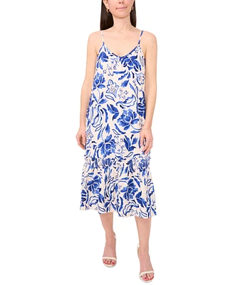 Sam & Jess Petite Printed V-Neck Sleeveless Dress