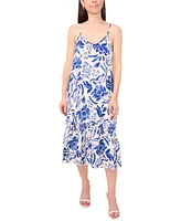 Sam & Jess Petite Printed V-Neck Sleeveless Dress