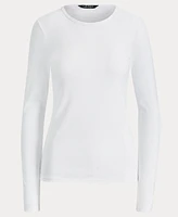 Lauren Ralph Cotton-Blend Long-Sleeve Top
