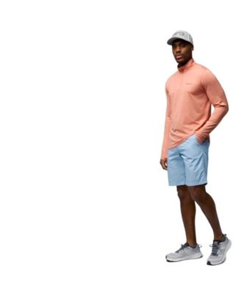 Columbia Mens Tech Trail 1 4 Zip With Washed Out Short Pfg Hooks Mesh Snapback Ball Cap