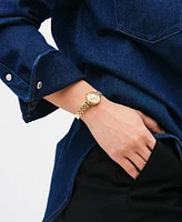 Daniel Wellington Unisex Analog Gold-Tone Stainless Steel Watch, 22mm