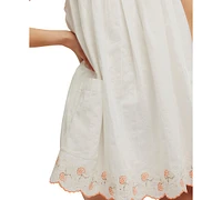 Free People Women's Latecia Embroidered Cotton Mini Dress