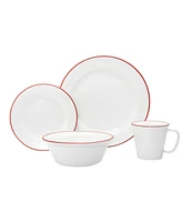 Godinger Bistro Red Band 16-pc Porcelain Dinnerware Set