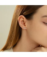Sterling Silver Olivia Leaf Stud Earrings