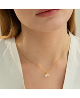 Sterling Silver 18k Gold Plated Maisie Duo Cultured Pearl Pendant Necklace
