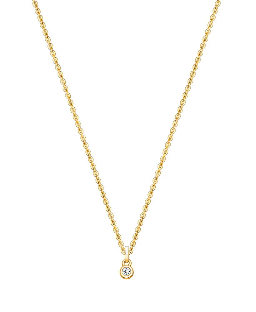 Tiny Blessings Girls Children's 14K Gold My 1st Diamond 12-14" Necklace