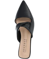 Journee Collection Women's Enniss Twist Cutout Pointed Toe Mules