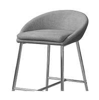 Stylish Set of Two Metal Bar Chairs with Low Back Support