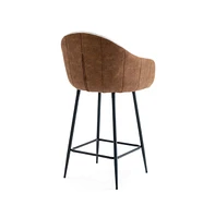Set of 2 Modern Counter Height Bar Stools, Two-Tone Design for Kitchen Island & Home Bar-The Pop Home