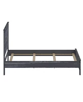Solid Wood Bed Frame – Sturdy Platform with Slatted Base